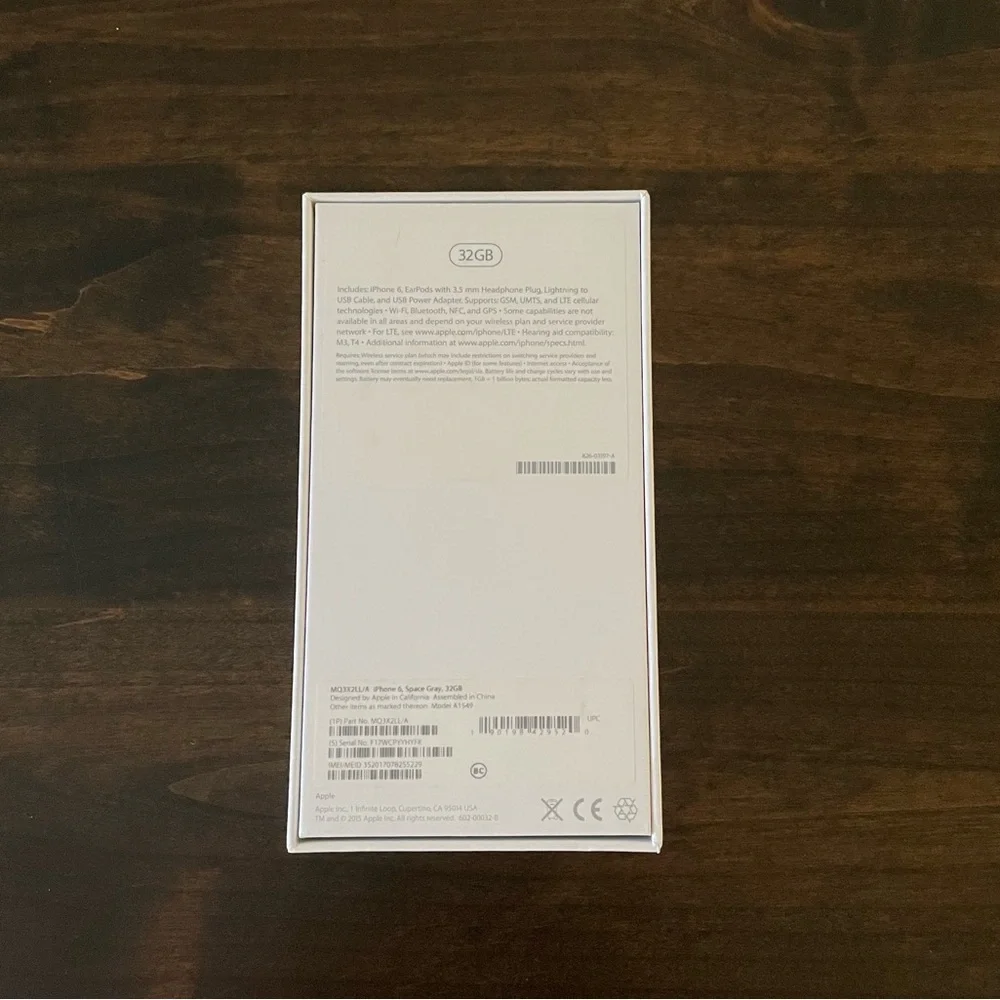 Apple iPhone 6 Box Only